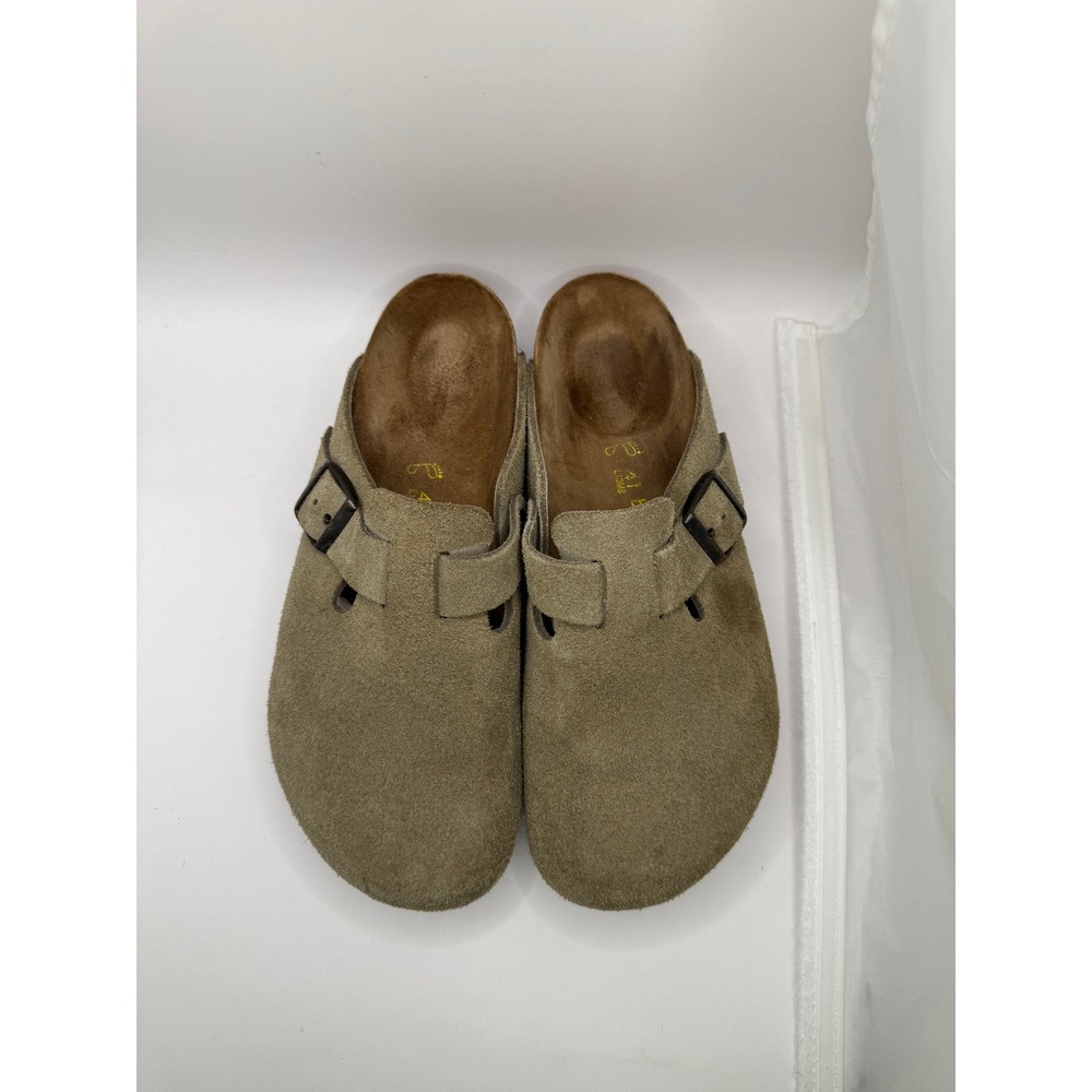 Authentic Birkenstock Boston Suede Clog Size 41 Regular Pre-2017 Yellow Print